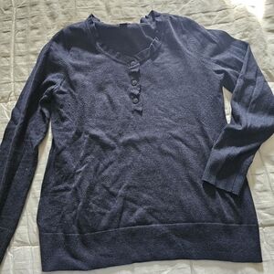 Eddie Bauer Navy Blue Crew Neck Sweater